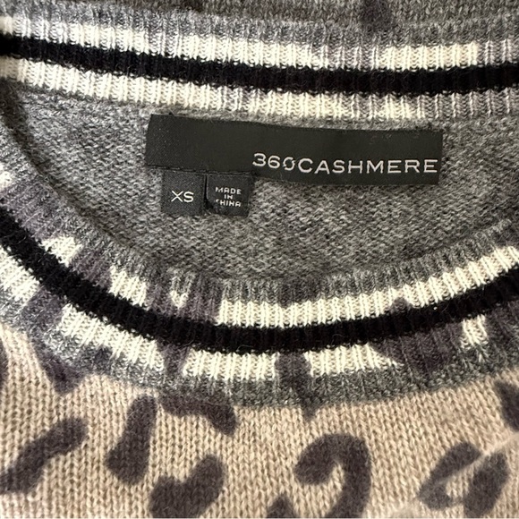 360 Cashmere Leopard Print Sweater. Size XS - Picture 10 of 12